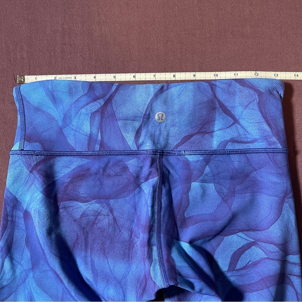 Lululemon Wunder Under Pant III Midnight Tulle Multi - Size 6 Blue Leggings - Picture 4 of 6